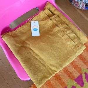 Jungmaven Hemp Throw Blanket in Mustard